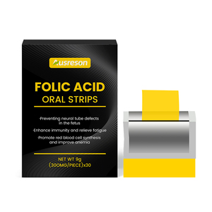 Ausreson OEM Tiras Orales de Ácido Fólico para Adultos, Suplementos de Fertilidad de Grado Alimenticio, Disolución Rápida, Apoyo Inmunológico, Gestión de Energía - Product Image 1