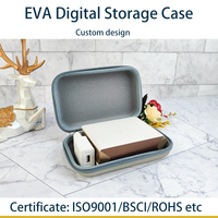 Tas Penyimpanan Hard Drive Portabel dengan Ritsleting EVA Multifungsi untuk Earphone dan Kabel Data