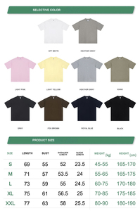Camiseta de Alta Calidad de 240 g/m², Cuello Caído, 100% Algodón, Tejido Transpirable, Talla Grande, Diseño Personalizado, Camisetas para Hombre - Product Image 5