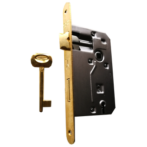 Serratura 'PATENT' per Porte in Legno con Bordo Arrotondato Frontale BONAITI E40 Bronzato - Product Image 1