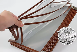 कस्टम प्रीमियम pvc चमड़े के मेनू फ़ोल्डर डबल व्यू कवर बुक/होटल/बार/कॉफी हाउस मेनू धारक के लिए - Product Image 4