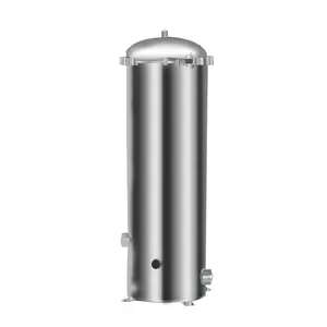 Water Treatment SS304 Stainless Steel Cartridge Filter Housing 10 20 30 40 Inch