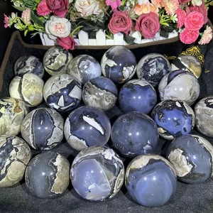 Bán buôn tinh thể tự nhiên volcan Agate bóng 5-8cm với UV phản ứng đánh bóng tinh thể thủ công mỹ nghệ Sphere Đối với trang trí nội thất - Product Image 4