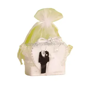 Bride & Groom Baby Shower Linen Candy Favor bag
