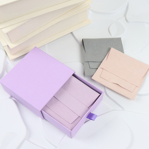 Wholesale Custom Luxury <b>Small</b> Drawer Slide Pull Out Paper Necklace Ring Earring <b>Gift</b> Packaging Jewelry <b>Box</b> with Pouch - Product Image 3