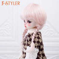 FSTYLER Mohair Bouclés Réaliste Petit Mini Bjd 18 Pouces Personnalisé En Gros Vente En Vrac Poupée Accessoires pour BJD Poupée Cheveux Perruque