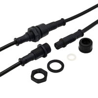 Connecteur M12 pour éclairage LED extérieur, 2, 3, 4, 5 broches, mâle/femelle, prise jack, câble d'extension, PVC, étanche IP67, connecteur à souder