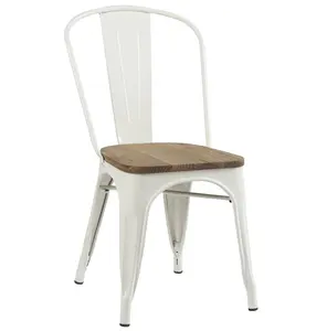 Manufacturer wholesale white dining chair cafe sillas inox chairs