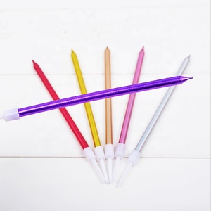 Fancy Gold Trang Trí Long Lanh Các Loại Khác Nhau Của Bánh Sinh Nhật Nến Gói Đơn - Product Image 2