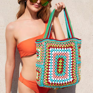 Produits à la mode <span class=keywords><strong>2023</strong></span> haute capacité épaule sous les bras <span class=keywords><strong>sac</strong></span> de chanvre décontracté à la main <span class=keywords><strong>Crochet</strong></span> sacs à la main coton tissé corde sacs - Product Image 1