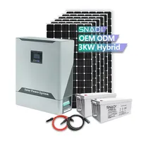 그리드 태양 전지 패널 3000w 전체 태양 광 시스템 3kw 태양 에너지 시스템 세트 배터리 저장