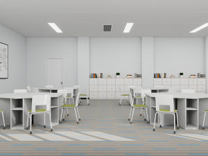 25x100 שטיח אפור לפרויקטים מסחריים, אריחי שטיח נגד החלקה עם אריחי שטיח בהתאמה אישית - Product Image 2