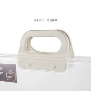 A4 Transparent Plastic <b>Document</b> <b>Box</b> With Handle Office Organizer <b>Storage</b> Container For Paper Media Boxes - Product Image 2