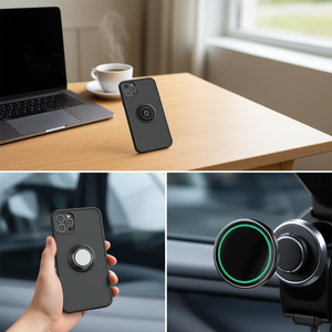 Funda para Teléfono DAM TPU Mate Antichoque con Anillo de Soporte para iPhone 17 - Product Image 3