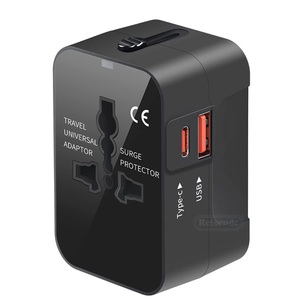 Quốc tế phổ Travel Adapter gan20w đôi cổng Type-C + USB-A QC3.0 PD 20W + 18W đầu ra cho máy tính xách tay & máy ảnh - Product Image 2