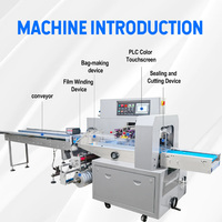 Machine d'emballage automatique horizontale pour croissants et pâtisseries, machine d'emballage de pain baguette