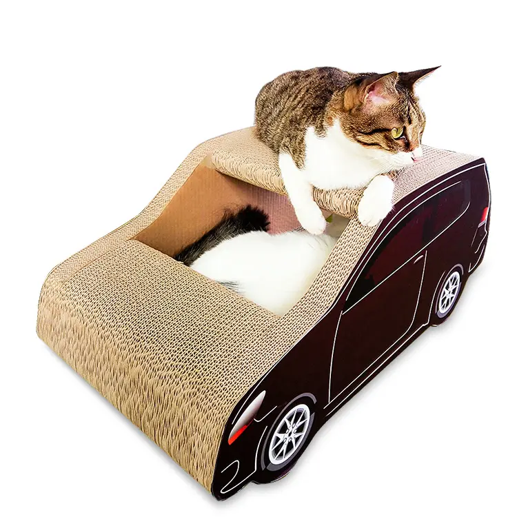 Внедорожник автомобиль в форме гофрированной бумаги кот царапин доска шлифовальный когтевратор игрушка товары для домашних животных кошачье гнездо