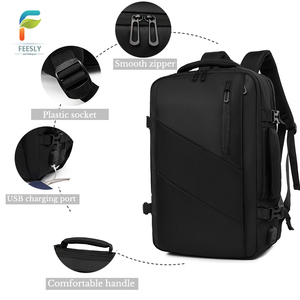 <b>LAPTOP</b> BACKPACK WATERPROOF Usb <b>17.3</b> <b>Inch</b> Expandable Travel <b>Bag</b> Functional Quality School Student Black Travelling <b>Bag</b> Pack Women - Product Image 4