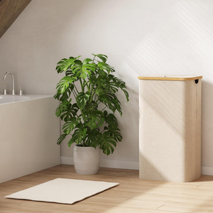 Panier à linge de 100 L avec couvercle, nouvelle couleur, livré avec un sac de rangement amovible, panier à linge pliable de grande capacité - Product Image 6