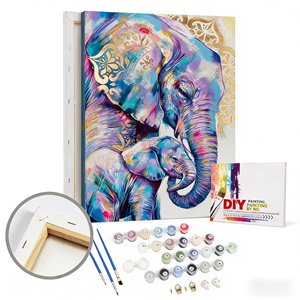 ภาพวาดสีน้ำมันระบายสีตามตัวเลขสำหรับผู้ใหญ่ ระดับเริ่มต้น ชุดระบายสีตามตัวเลขบนผ้าใบพร้อมกรอบ ตกแต่งผนังบ้าน - Product Image 1