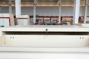 ตู้เก็บเอกสารเหล็ก2ลิ้นชักด้านข้างตู้เก็บเอกสาร2ลิ้นชักตู้เก็บของล็อคได้สีขาวเข้ม - Product Image 3