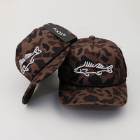 Topi Baseball Berkualitas Tinggi Cepat Kering 5 Panel Bordir 3D Dapat Disesuaikan Bernapas Cocok untuk Memancing di Luar Ruangan