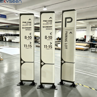 Panneau de signalisation routière personnalisé grand format pour entreprises, panneau publicitaire pour allées piétonnes, panneau de signalisation extérieur sur pylône