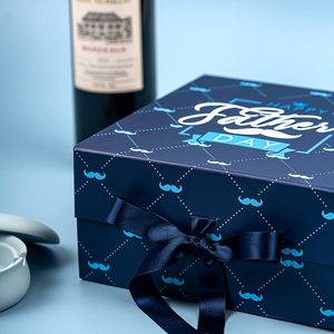 Boîte cadeau pour <span class=keywords><strong>la</strong></span> fête des pères en gros avec ruban en satin, boîte cadeau pliable avec fermeture magnétique, emballage en boîte en papier - Product Image 4