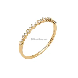 18K Au750 Puur Gouden Sieraden Massief Geel Goud Lab Diamant Vingerringen Groothandel Klassiek Ontwerp