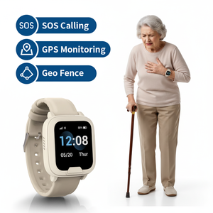 <span class=keywords><strong>Montre</strong></span> connectée SOS pour personnes âgées avec bouton <span class=keywords><strong>d</strong></span>'appel <span class=keywords><strong>d</strong></span>'urgence, suivi de localisation en temps réel et fonction de contact <span class=keywords><strong>d</strong></span>'urgence 4G - Product Image 1