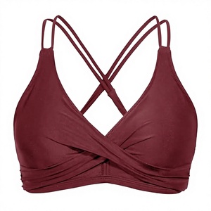Maillot de bain une pièce élégant pour femme, style personnalisé, logo ODM, dos nu, uni, avec lacets croisés, séchage rapide, en polyester/nylon, ajouré - Product Image 3