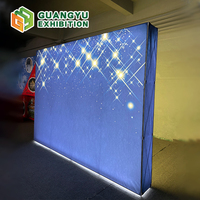 Bannière publicitaire en tissu tendu pour salon professionnel, en aluminium, 10x30, stand d'exposition, boîte à lumière, toile de fond pliable