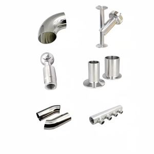 Fitting Pipa Saniter Stainless Steel SS 304 316 untuk Industri Susu, Sambungan Tri <span class=keywords><strong>Clamp</strong></span> Dilas, Adaptor Berulir/Ferrule/Kopling/Konektor/<span class=keywords><strong>Nipple</strong></span> - Product Image 4