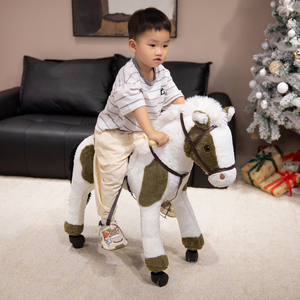 Caballo Balancín Infantil Tres en Uno con Asiento de Peluche, Juguete para Montar - Product Image 6