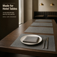Sets de table en PVC tissé pour table à manger, résistants à la chaleur, lavables, logo personnalisé, vente en gros pour hôtel, restaurant, 45x30cm