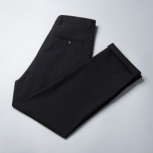 Pantalons décontractés mode affaires pour hommes Pantalons de <span class=keywords><strong>costume</strong></span> formels Pantalons droits rayés pour hommes personnalisés - Product Image 4