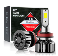 Phares avant LED pour voiture 30W 6000K Lumière blanche H1 H7 H11 9004 H4 H13 Accessoires automobiles Phares Ampoules de phares