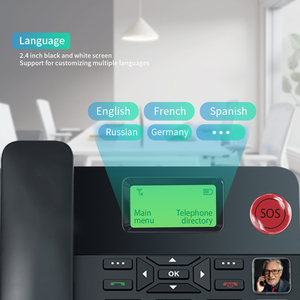 <span class=keywords><strong>Téléphone</strong></span> de bureau 4G LTE JIMI avec option double SIM, écran couleur 2,4 pouces, batterie 1000 mAh, Wi-Fi, appel SOS - Product Image 4