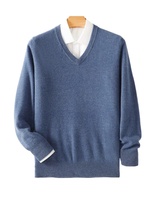Pull en cachemire pour homme S-XXXL, pull classique à col en V pour homme, pull chaud d'automne et d'hiver, pull en jersey pour homme