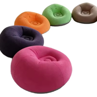 Canapé gonflable floqué, chaise gonflable sphérique pliable portable pour une utilisation en intérieur et en extérieur