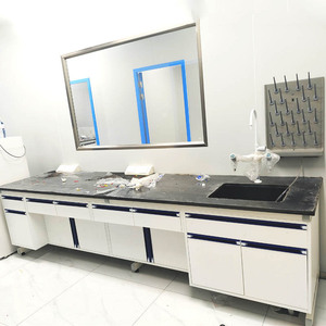 Laboratory Workbench Steel Epoxy Surface <b>6</b> <b>Drawers</b> Industrial Design For School Use - Product Image 4