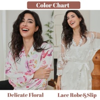 FUNG 8008 Nouvelle Arrivée Robes de Demoiselle d'Honneur d'Été Imprimées en Polyester Tissé Satiné Longueur Genou Kimono Floral