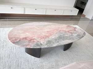 Isla de Cocina Moderna de Lujo en Cuarcita Rosa, 2800x1200mm, 30mm de Grosor, Resistente al Calor, No Porosa, Pulida, Serie Cuatro Estaciones - Product Image 6