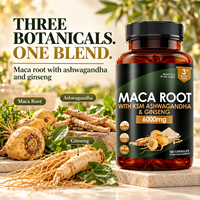 Capsules de Maca Végétalienne en Gros 6000mg avec Ashwagandha et Ginseng pour le Soutien Énergétique Quotidien des Hommes – Complément Alimentaire OEM & ODM