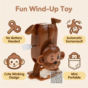Wholesale Circus Animal Theme Wind up <b>Monkey</b> <b>Toy</b> Handstand Walking Mechanical Animal Giveaway Gift Kids Birthday Party Favors - Product Image 5