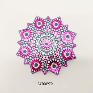 Sous-verre en céramique à motif floral, design personnalisé, pour table à manger, souvenir <span class=keywords><strong>de</strong></span> voyage - Product Image 3