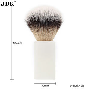 Pinceau de rasage <span class=keywords><strong>blanc</strong></span> écologique portable avec brosse de nettoyage de <span class=keywords><strong>barbe</strong></span> du fabricant de poignée acrylique - Product Image 6