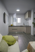 Maison conteneur personnalisée de 20 pieds avec cuisine, salle de bain, 2 chambres, toit plat, extensible, préfabriquée, modulaire