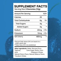 Gummies de récupération électrolytique OEM ODM saveur cerise acidulée et hibiscus pour la récupération sportive