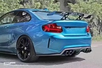 Lèvre de pare-chocs en fibre de carbone de style 3D pour BMW F87 M2, lèvre avant 2016-2019, pièces de carrosserie, kit de carrosserie, kit de conversion de pare-chocs